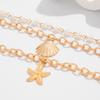 2/3Pcs Conch Beach Bracelet Pearl Ocean Style Bracelet Set Elegant Starfish Bangles  Holiday