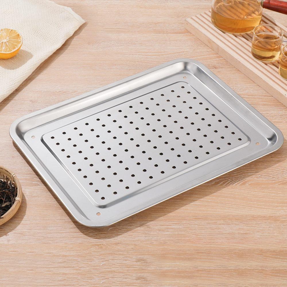 

Поднос для чая в японском стиле Тарелка для барбекю из нержавеющей стали Новый поддон для слива воды Кухня Бар 40x30x2cm