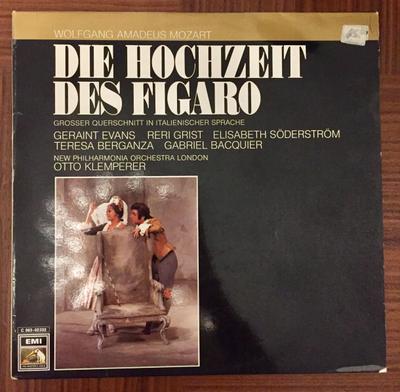 LP Record WOLFGANG AMADEUS MOZART OTTO KLEMP Die Hochzeit Des Figaro Grosser Q 1C06302232 1971 Germany Classical Used