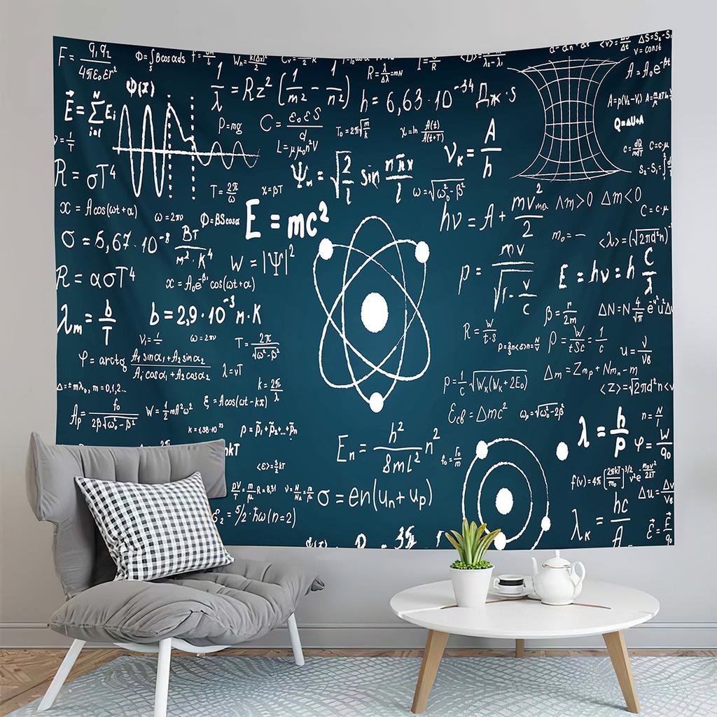 Mathematical Formula Tapestry Education Knowledge Poster Tapestry Art Wall Hanging Home Living Room Bedroom Dorm Tapestries