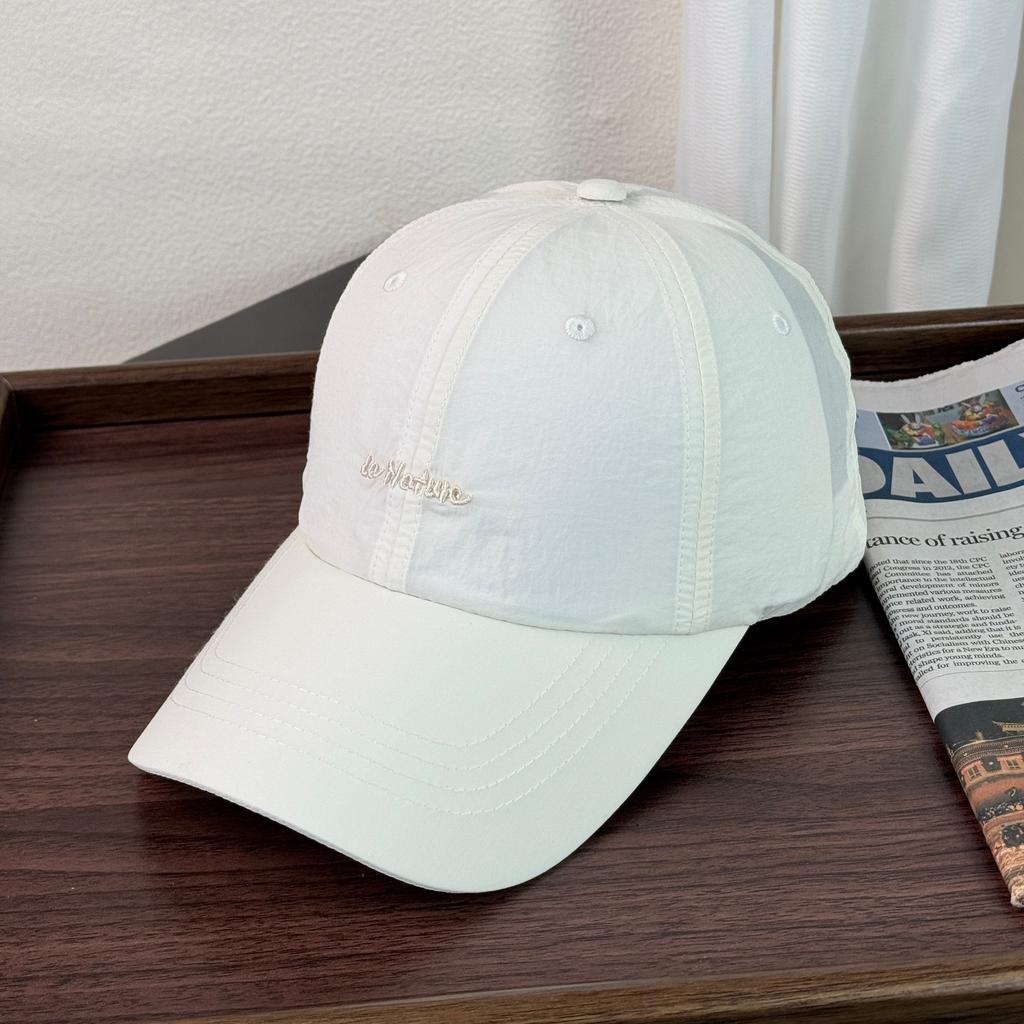 Fashion Hat Simple New Alphabet Quick Drying Baseball Cap Versatile Cap Plain Face Small Soft Top Sunscreen Hat Tide Shade