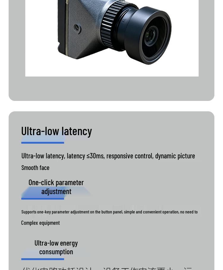 D2 1800TVL HD FPV Analog Camera for Model Aircraft & FPV Drones, Fixed-Wing, Night Vision, WDR, Low Latency