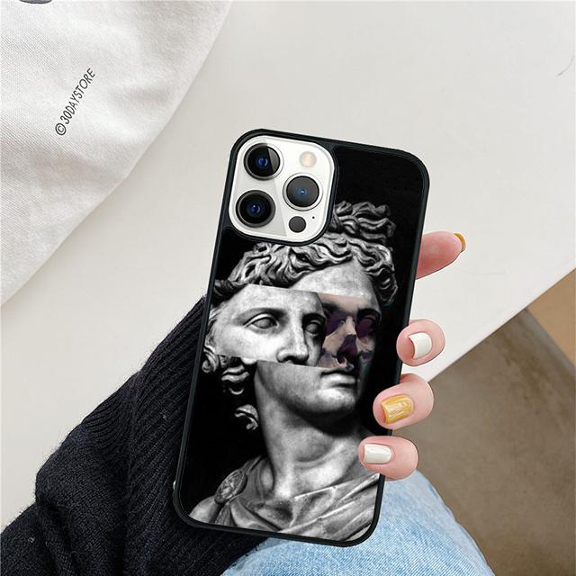 Greek Aesthetics Plaster statue art Phone Case For iPhone 17 Air 15 16 Cover 11 13 14 Pro Max 12 Plus Max Fundas