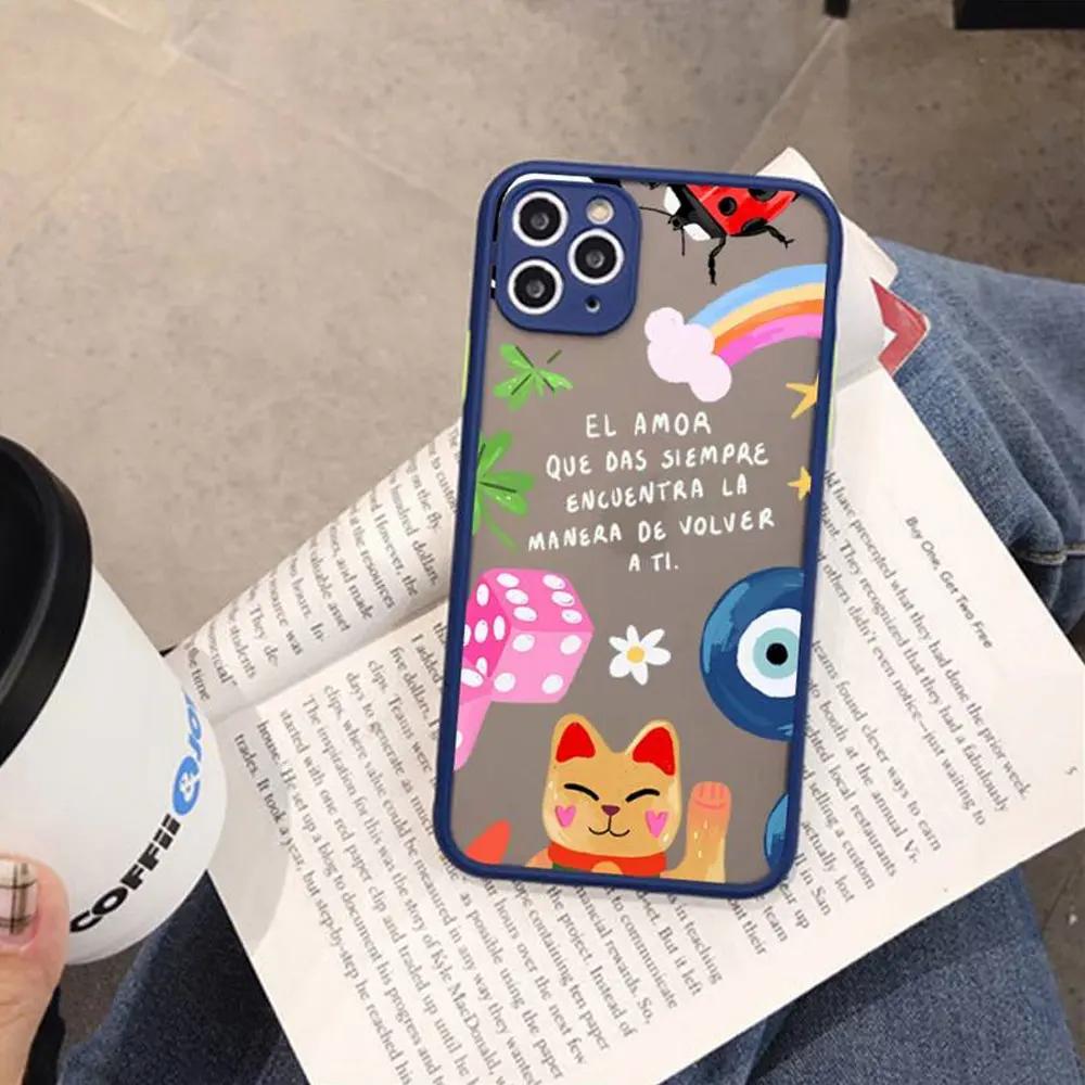 Funny Turkish Lucky Blue Evil Eye Phone Case for IPhone X XR XS 7 8 Plus 11 12 13 14 15 Pro MAX Mini Shockproof Matte Hard Cover