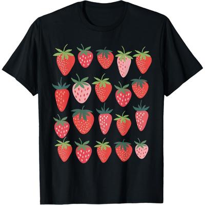 Cute Cottagecore Kawaii Strawberry Aesthetic Strawberries T-Shirt