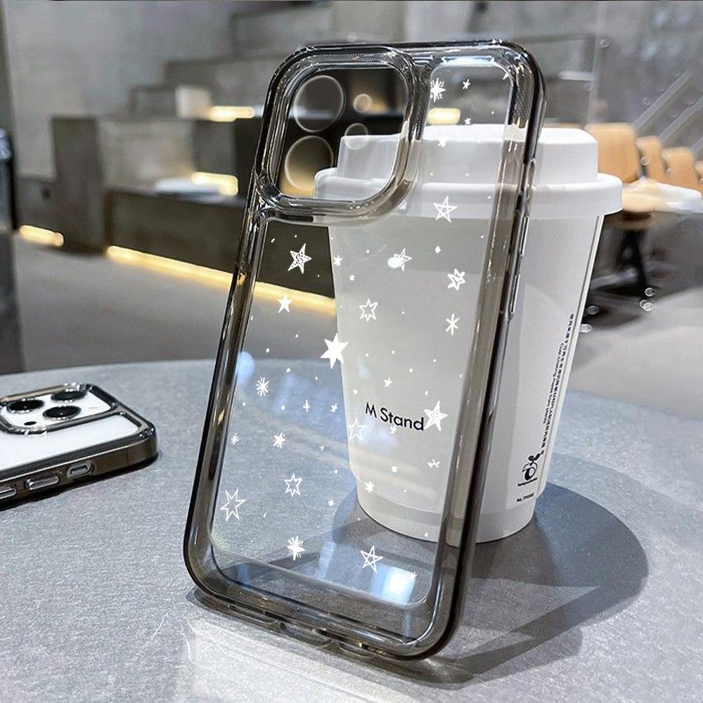 Applicable to iPhone17ProMax polka dot small snowflake space phone case Apple 16 transparent 15/14 niche