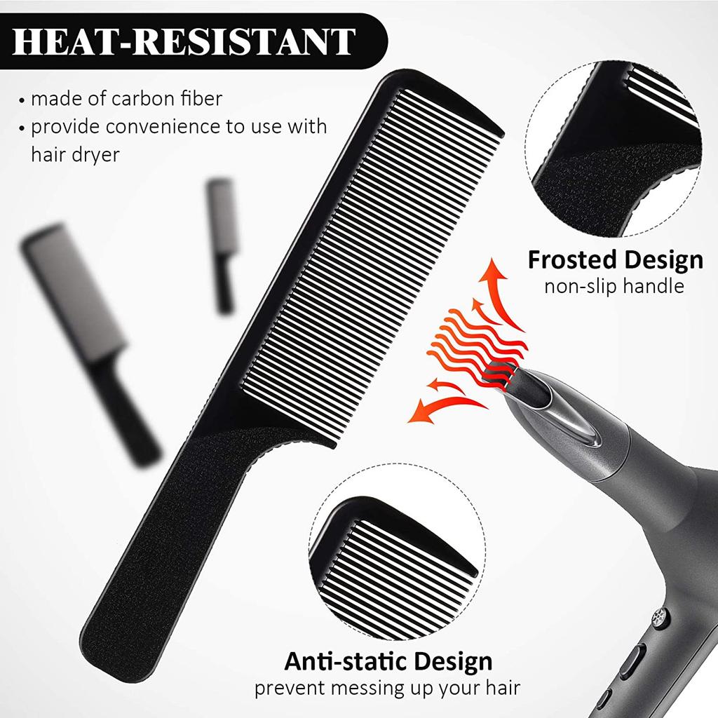 5 Pieces Black Anti-static and heat-resistant hairdressing comb Portable Styling for Men Women