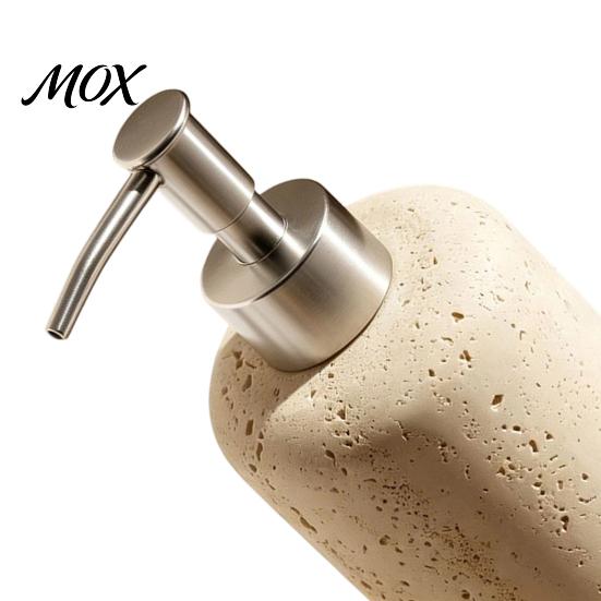 Stone Texture Soap Dispenser Resin Refillable Dispenser, Liquid Hand Shampoo Container, Container Empty Pump Lotion Bottle for Bathroom Kitchen