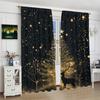 Christmas Tree and Reindeer Print Curtains   Christmas Decorations   Home Decorations   Room Decorations