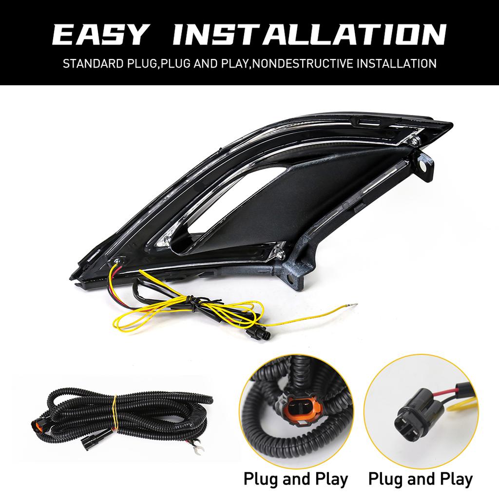 LED Daytime Running Lights For Honda Accord 2025 2025 White DRL Yellow Turn Signal Fog Lamp Auto Headlights Car Accessories 12V