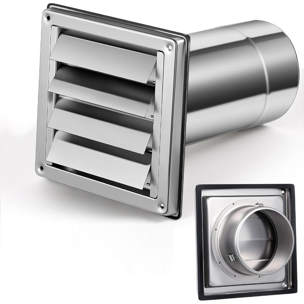 1PCS Conical Louvered Vent Cover Stainless Steel Windproof Rainproof Vent Cover Protective Barrier Movable Louvered Tool