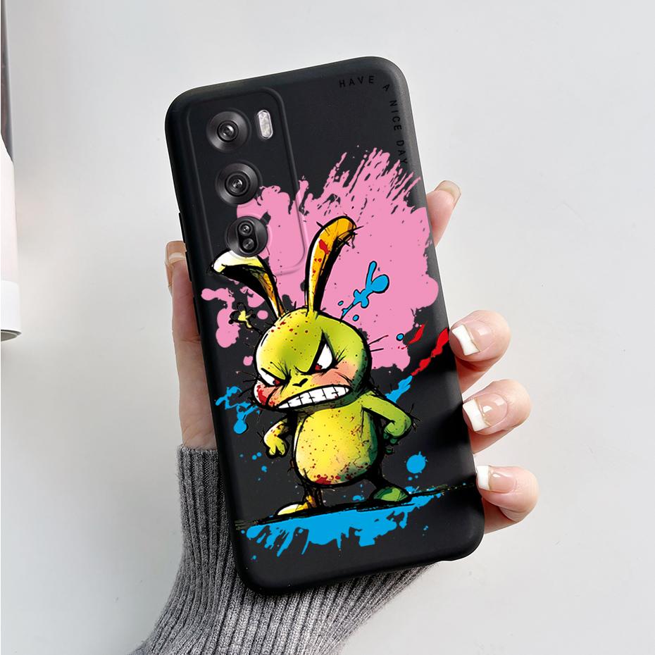 For Oppo Reno12 Pro 5G Case CPH2629 Cute Rabbit Panda Soft Silicone Back Protector Cover For OPPO Reno 12 Pro 5G 2024 Phone Case