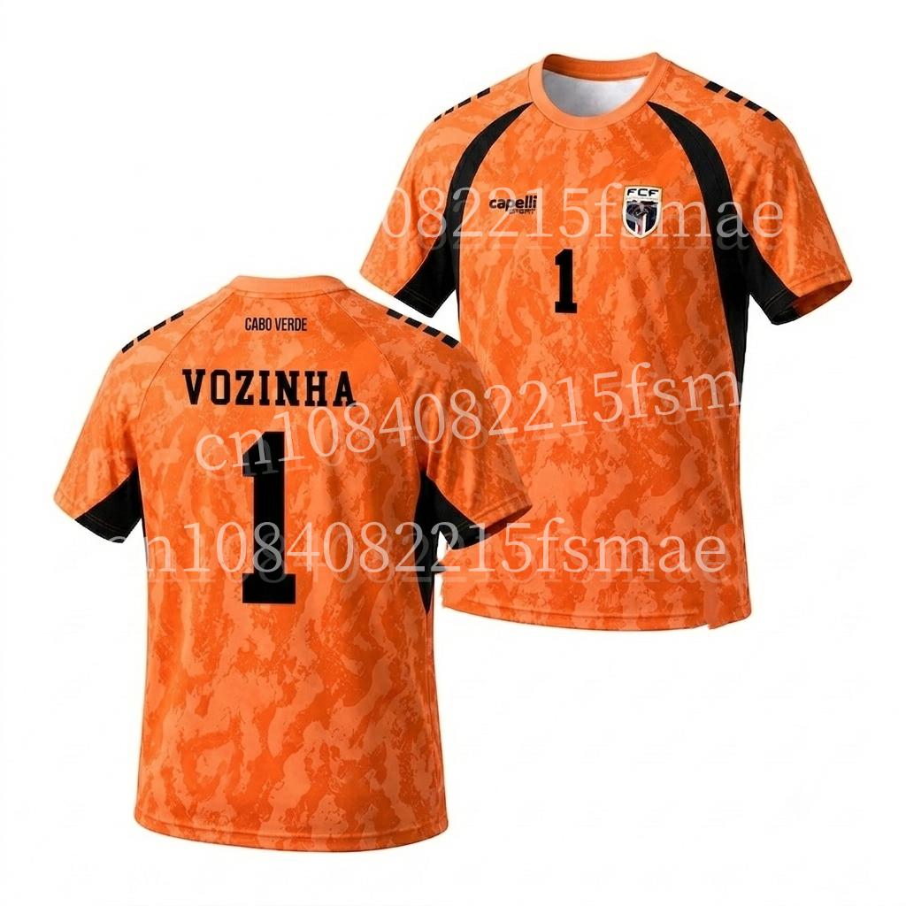 VOZINHA 1 Dres brankára Kapverdy Futbalový dres Detský futbalový set Kapverdy GK Uniforma Oranžová Žltá Ružová Tréningový Zápasový Top XL