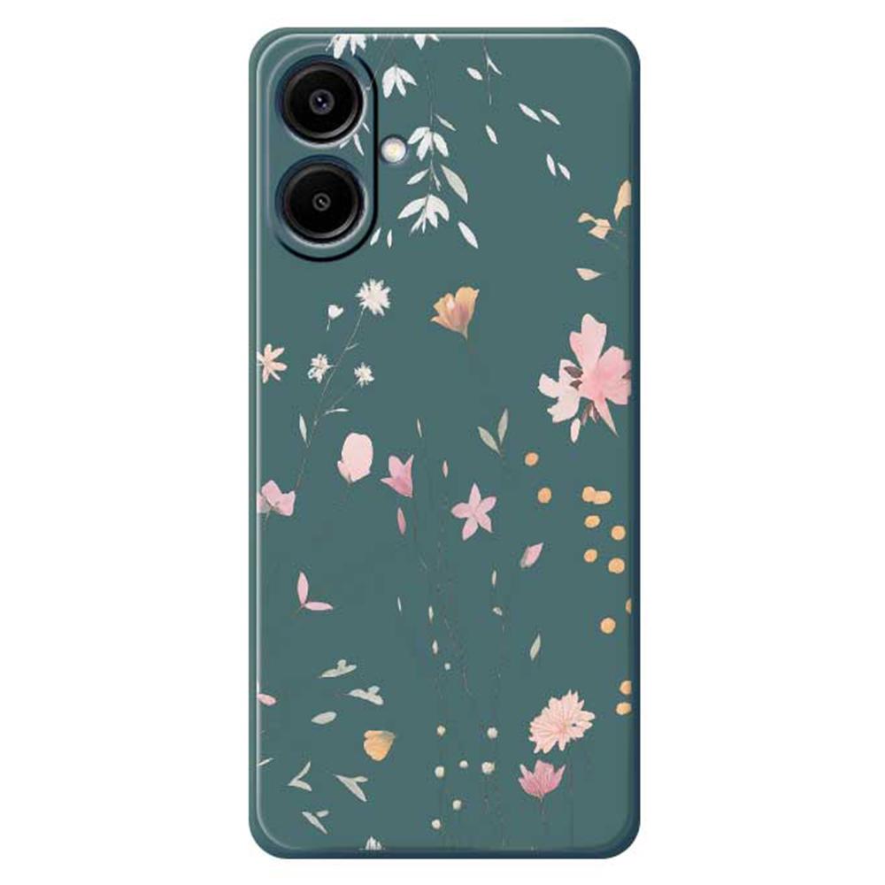 For Samsung Galaxy A07 4G Case Flower Pattern Printing Straight Edge TPU Phone Back Cover