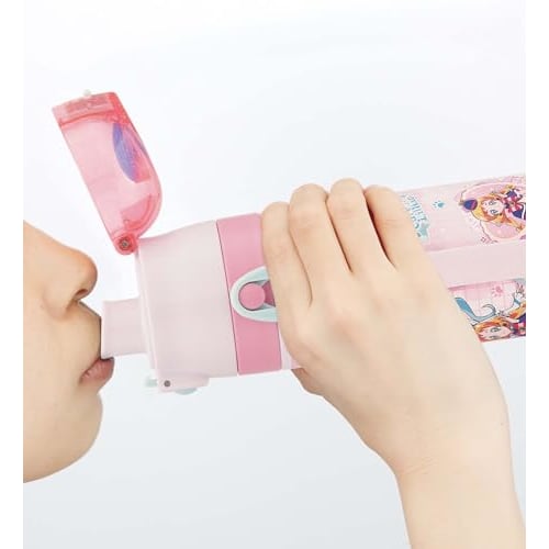 Skater Children's Stainless Steel Water Bottle 2way Direct Drinking 470ml Wandafuru PreCure Cup Drinking 430ml Child-Friendly Lightweight Type Girls T
