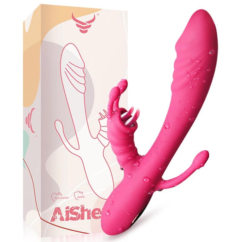 3 In 1 G Spot Rabbit Anal Dildo Vibrator Sex Toy for Women Adult with 10 Vibrating Modes Waterproof Clitoris Massage Stimulator