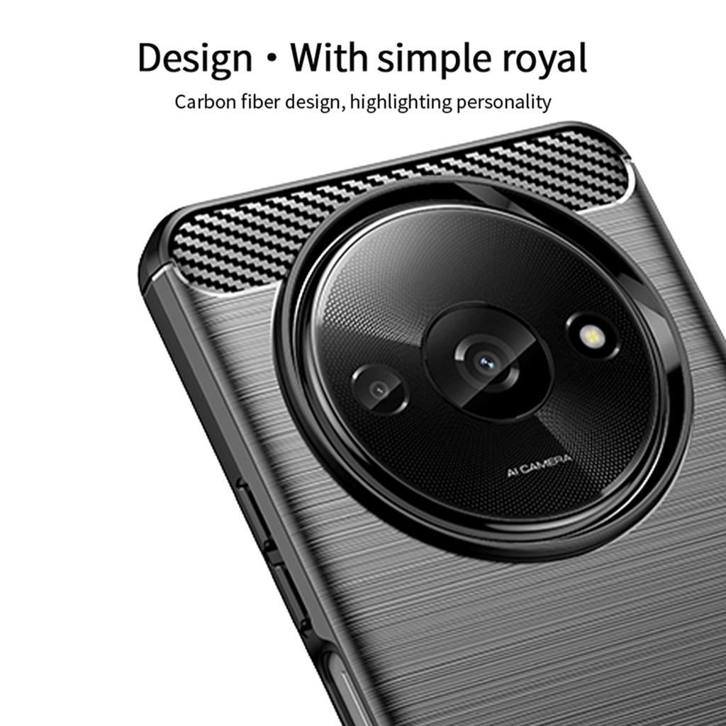 MOFI JK TPU Series-1 For Xiaomi Redmi A3/Poco C61 4G Protective Case TPU Phone Cover Carbon Fiber Texture