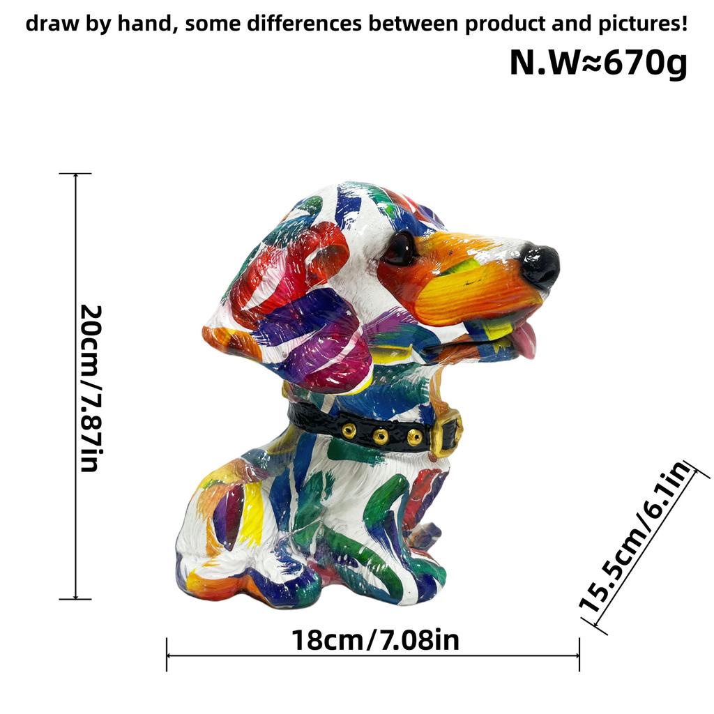 Latest Transfer Big-headed Dog Resin Crafts Ornaments Living Room Home Work Tabletop Decoration Supplies Gift Durable