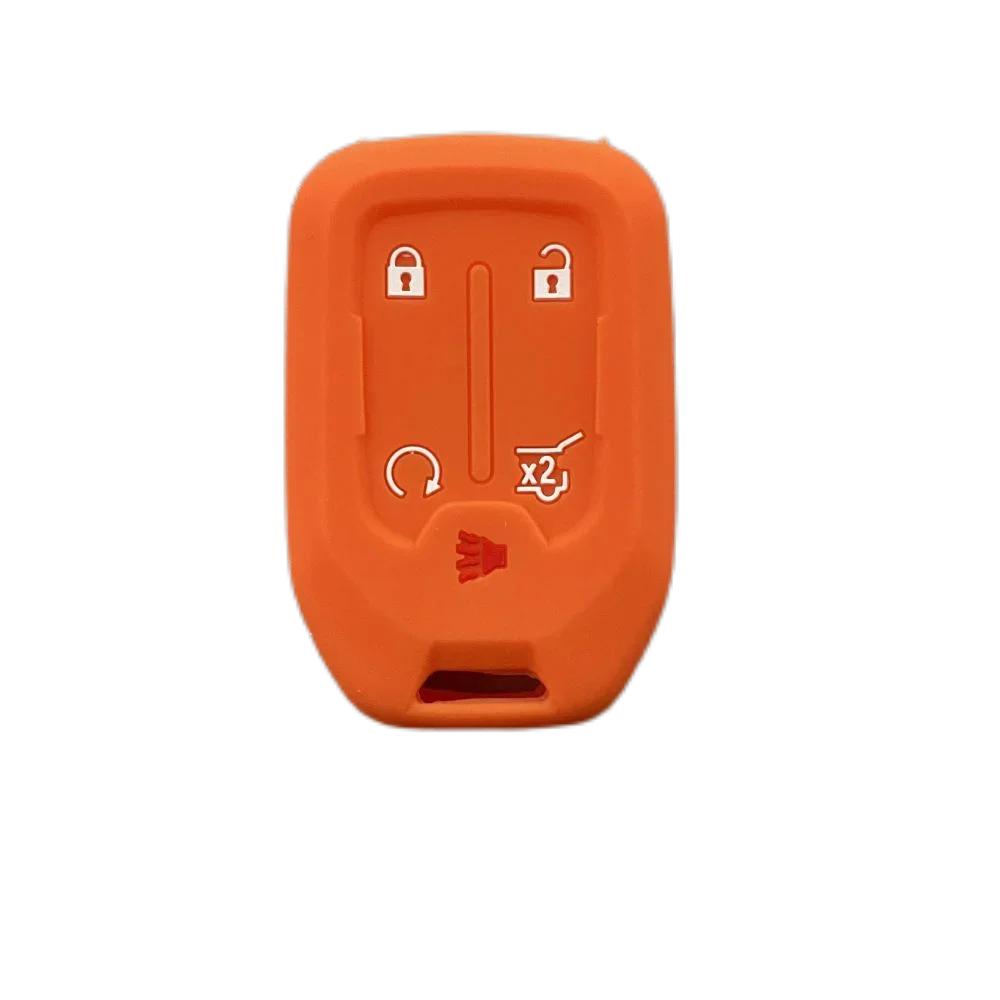 

5 Buttons Silicone Car Key Case Skin Protector Cover for Chevrolet Tahoe Silverado Suburban GMC Terrain Acadia YUKON XL Sierra