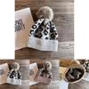 Fashion Leopard Print Pattern Women's Casual Warm Knitted Hatp For Outdoor Casual
