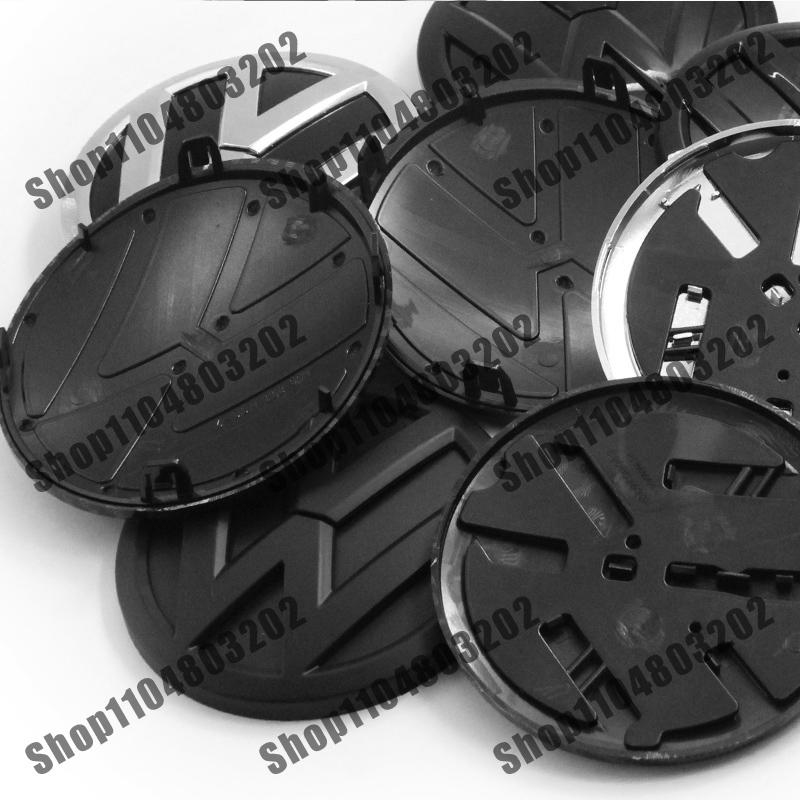 Für VW VOLKSWAGEN Neu 2 Stück VW Frontgrill-Emblem Heckklappen-Emblem Logo Dekoration Für Volkswagen Polo 6 6C 2014-2018 Auto Re