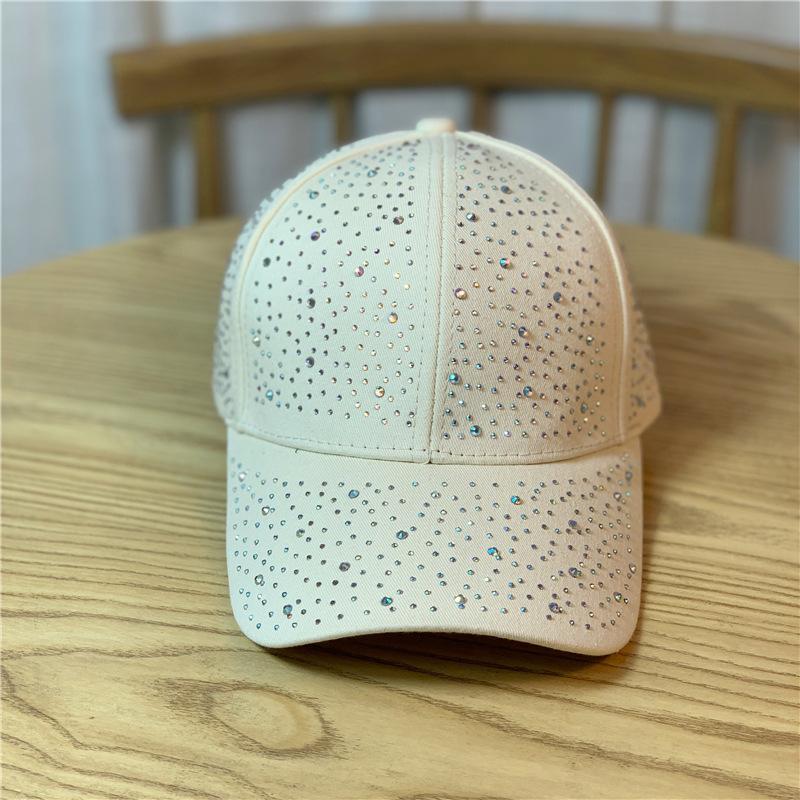 Bling Bling Strass-Baseballkappe, Glitzernde Nieten-Verstellbare Mütze für Damen & Herren