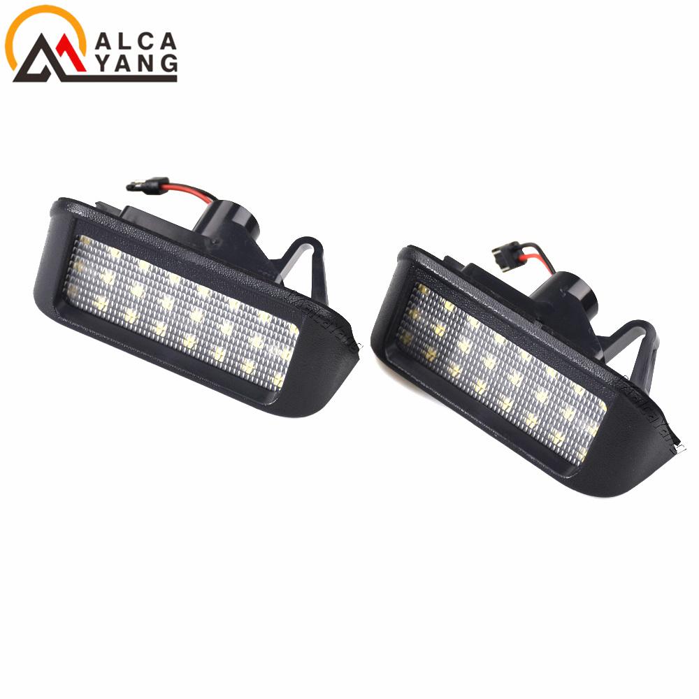 2Pcs Canbus LED Number License Plate Lights Lamps For Peugeot Expert Partner Citroen Berlingo Jumpy Fiat Scudo Toyota Dome Lights 6