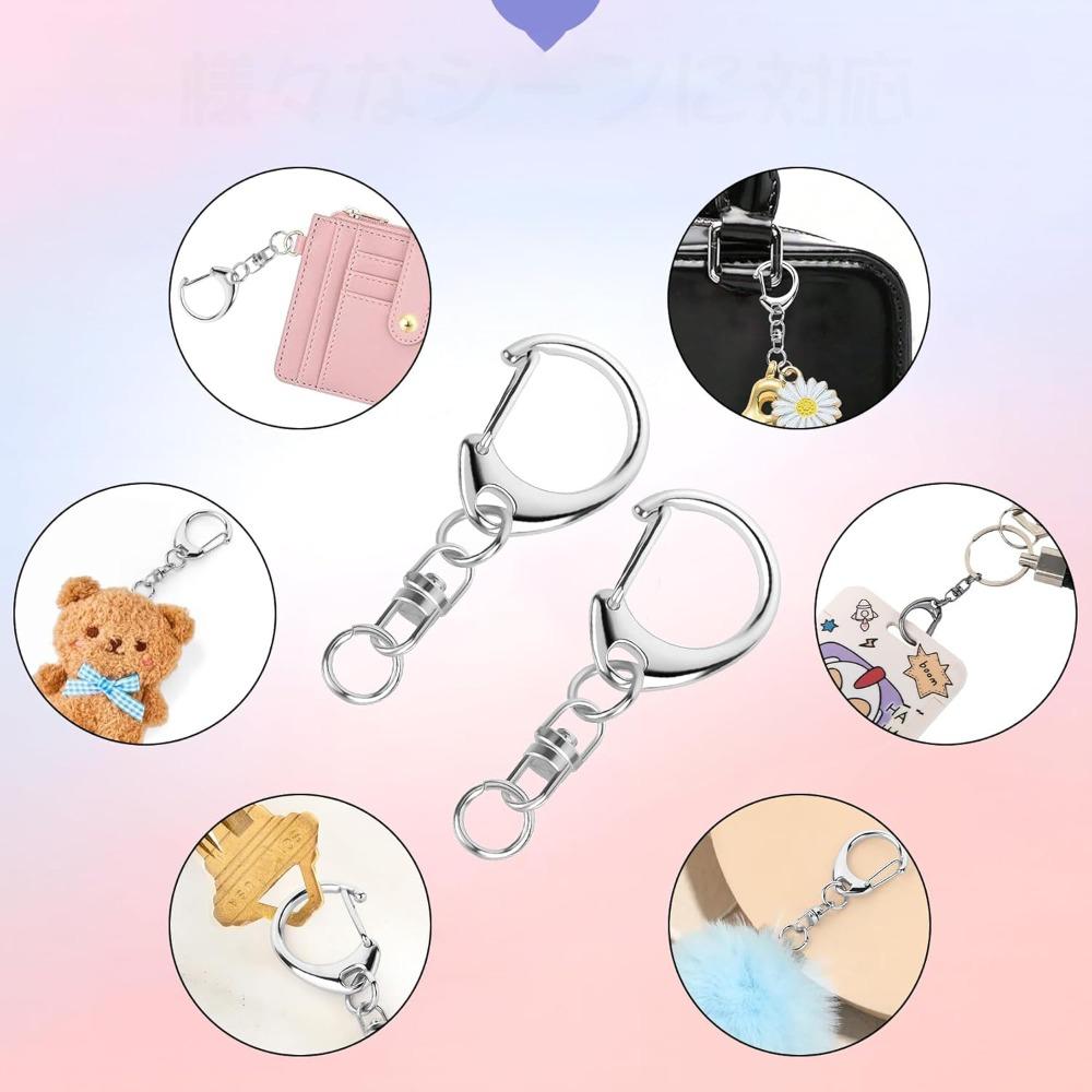 30pcs Lobster Clasp Keychain Clip Swivel Clasps Lanyard Snap Hook DIY Crafts Key Chain Lobster Claw Clasp Jewelry Clasps Lobster Claw Clasps