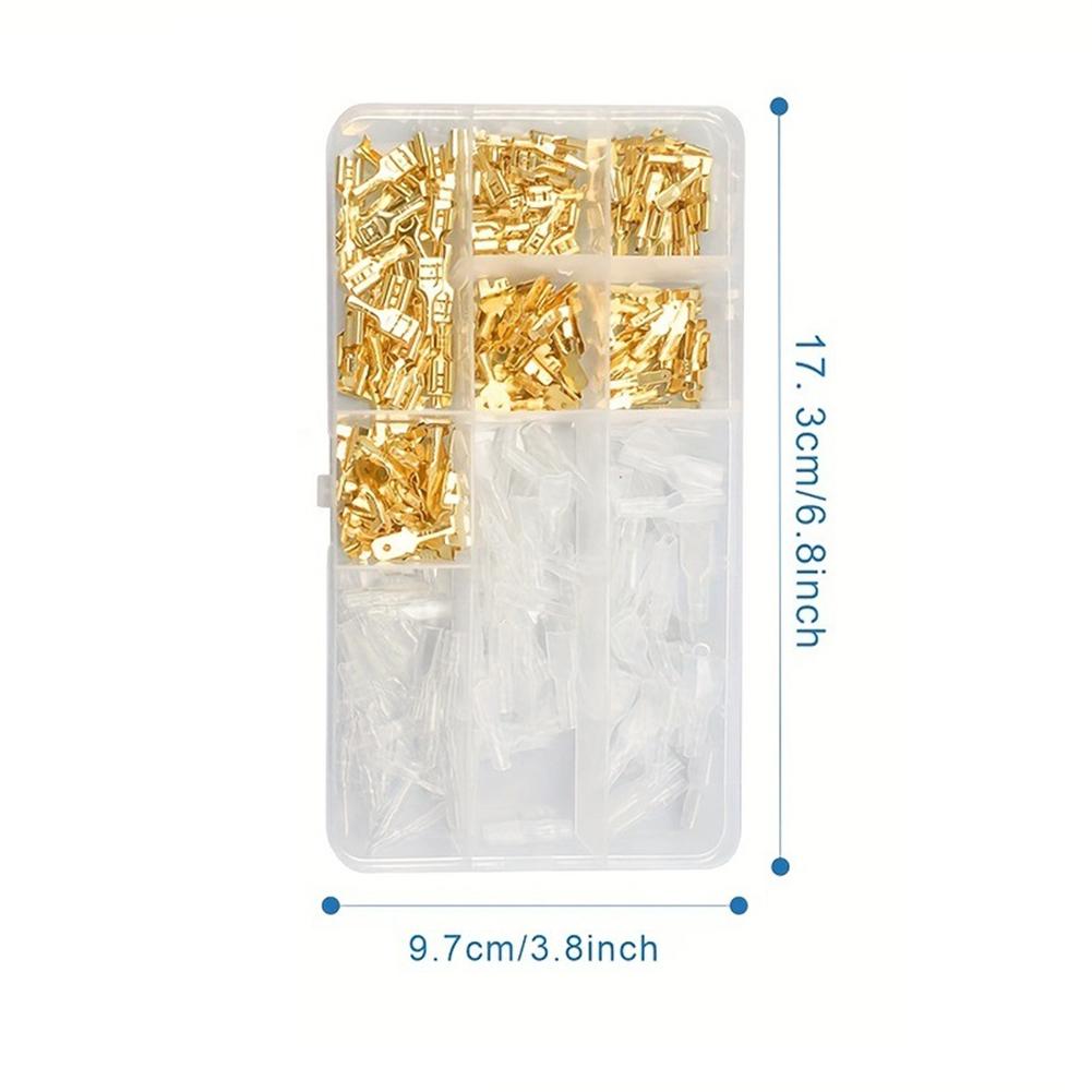 270PCS Electrical Crimp Terminal Connector Pliers Cold Press Electrical Wire Connector Male And Female Spade Connectors Kit