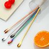 4Pcs 304 Stainless Steel 7.68inch Stirring Spoon Juice Ice Cream Scoop Coffee Tea Spoon Bar Tableware Kitchen Tool Seasoning Mixing Dessert