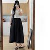 College Style Women A Line Skirt With Nylon Fabric And Tie Detail For Casual Wear