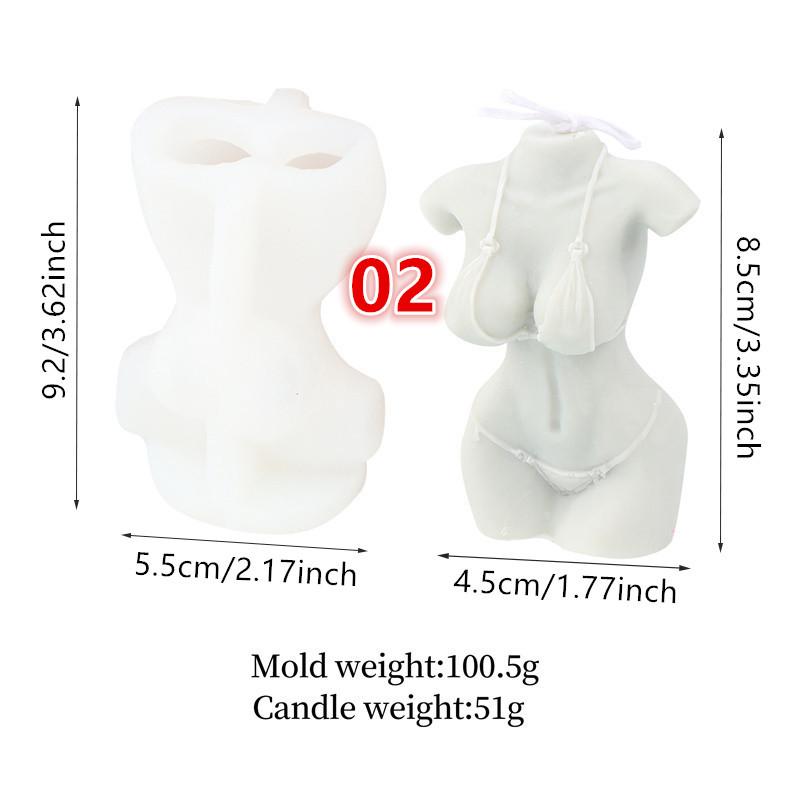 Woman Body Art Candle Silicone Molds DIY Half Body Portraits Carving Art  Plaster Aromatherapy Wedding Gift Handmade Decora