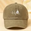 Sailing Print Unisex Washed Baseball Cap Outdoor Vacation Camping Casual Hip Hop Peaked Cap Cycling Cap