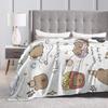 Soft Blanket Children Camping Capybara  Throw Blanket  Flannel Bedspread For Living Room Graphic Sofa Bed Cover