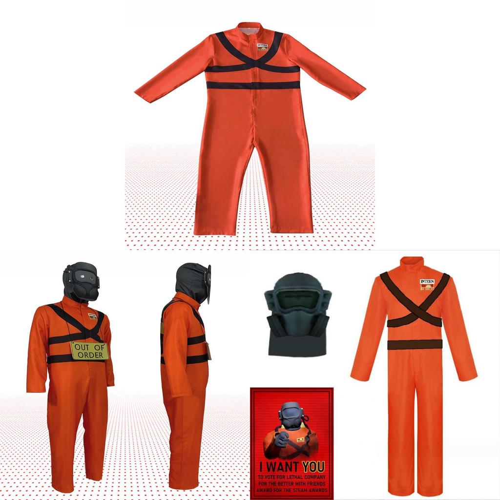 Lethal Company Cosplay Costume For Kids And Teens Game Role Play With Polyester Fabric