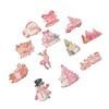 36pcs Xmas Hanging Wooden Ornaments Santa Snowman Xmas Tree Decorations Pendants Tags with Rope for