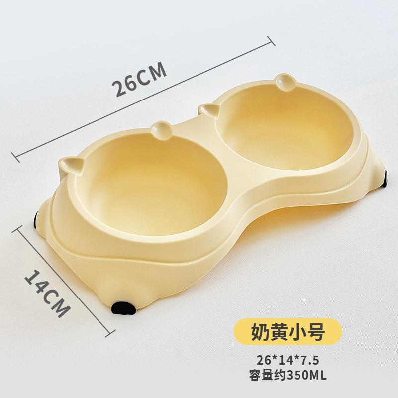 

Stainless Steel Double Pet Bowls Anti-Skid Anti-Tip Cat Dog Food Water Bowl with Detachable Stainless Steel Bowl, Multi-Color Multi-Size
