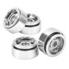 4pcs RC Car Beadlock Wheels Rims Wear Resistance Aluminum Alloy 1.0 Inch Wheels Rims for Traxxas