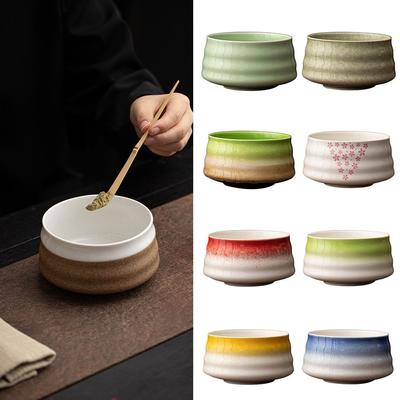 Ceramic Matcha Bowl Smooth Large Capacity Tea Salad Soup Bowl High Temperature Resistant Green Tea Maker Cup