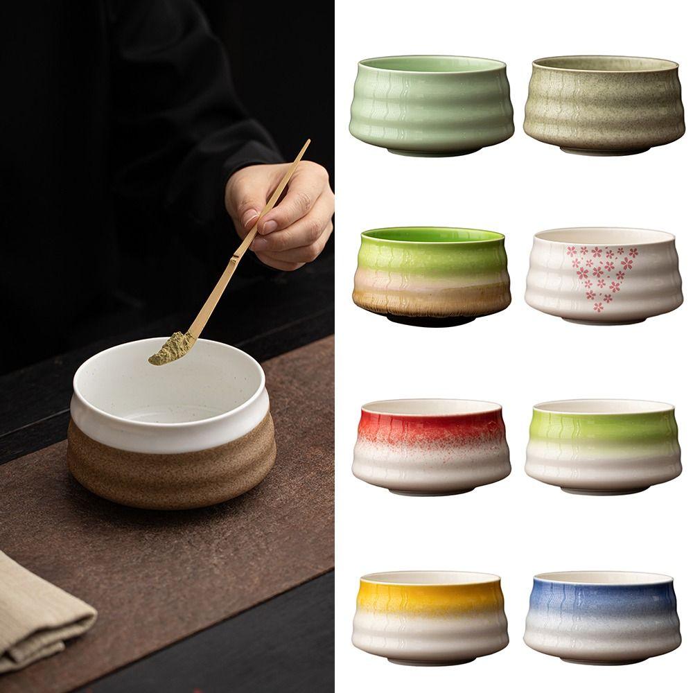 Smooth Tea Salad Soup Bowl Ceramic Green Tea Maker Cup Matcha Bowl  for Tea Set Accessories
