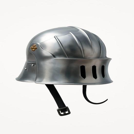 

Средневековый шлем бацинет Ручной работы Стальной рыцарский шлем для реконструкции LARP Косплей Коллекционеры