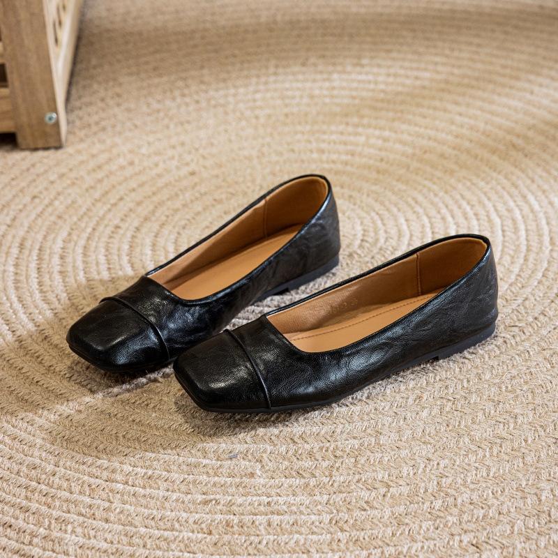 Женские мокасины Повседневные без шнуровки Весна Кожаные Мамины туфли 35
