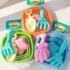 4pcs/Set Parent-Child Folding Bucket Beach Toys With Bucket Summer Beach Toys  Fun