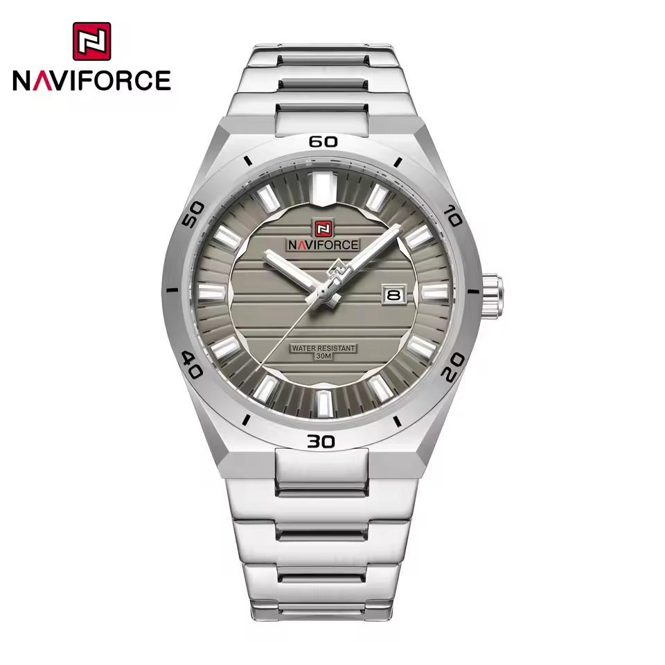 New NAVIFORCE Man Watch Top Brand Luxury Stainless Steel Business Quartz Watches Men Waterproof Luminous Date Wristwatch 9268