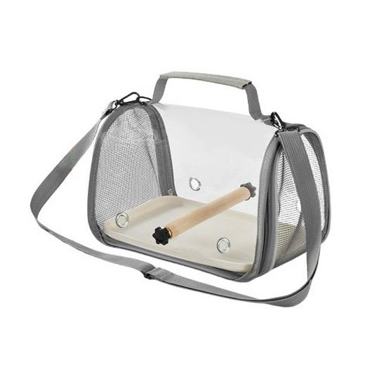 Opvouwbare Crossbody Vogelrugzak voor Papegaaien - Transparante Reiskooi voor Valkparkieten en Kleine Huisdieren