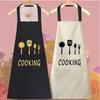 Apron Waterproof Oilproof Can Wipe Hands Kitchen Work Clothes Home Cooking Cleaning Men and Women Universal Sleeveless Apron