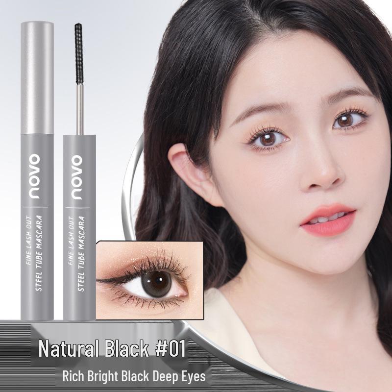 NOVO Delicate Lashes Waterproof Mascara - Smudge-Proof, Lengthening, Thickening & Curling for Long-Lasting Natural Style