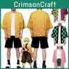 High Quality Breathable Anime Demon Slayer Kimetsu No Yaiba Kamado Nezuko Cosplay Loose Haori Coat Tops