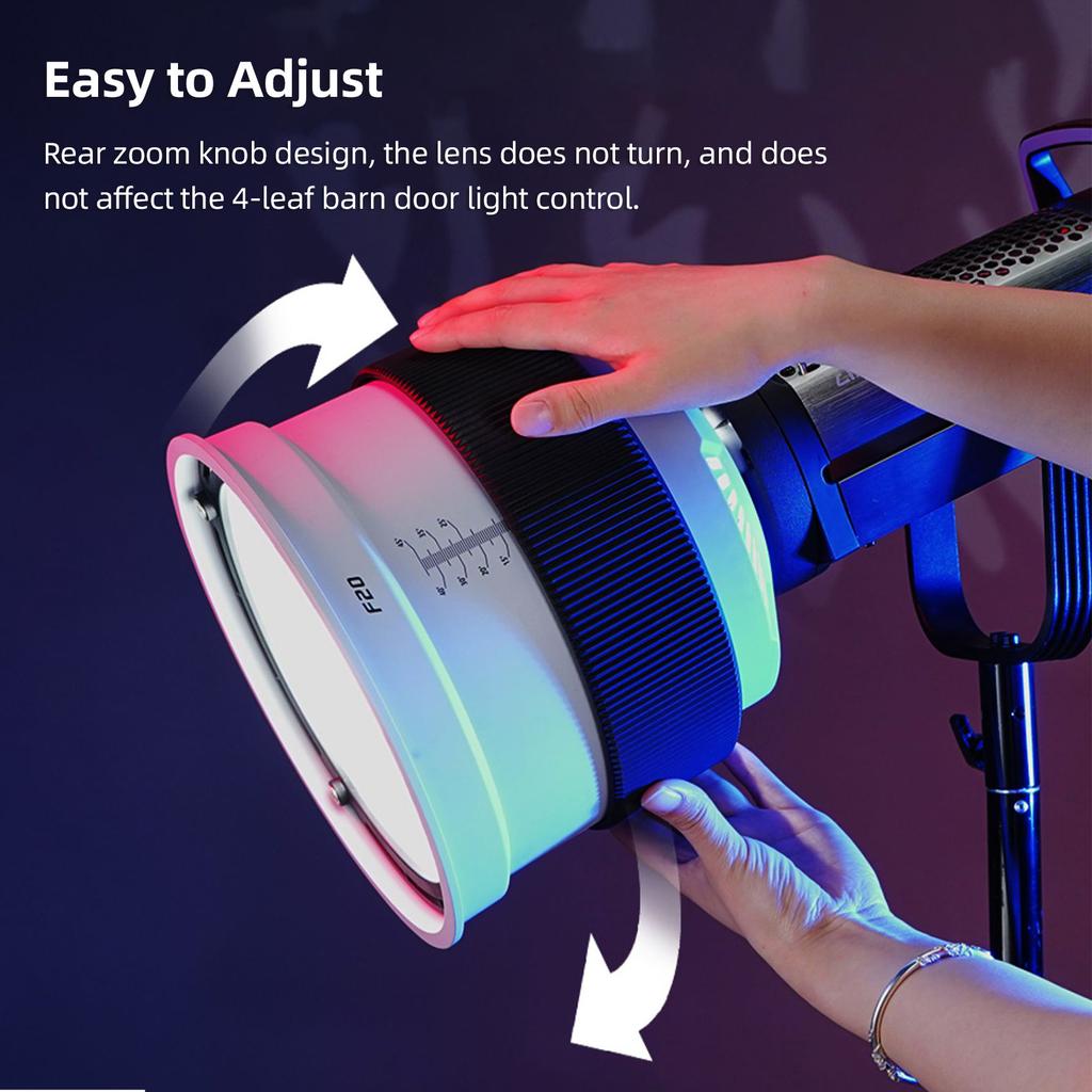 LIPPMANN F20 9 İnç Fresnel Lens Bowens Montajı 10 derece - 45 derece Optik Odaklama Adaptörü 10 Kat Daha Parlak