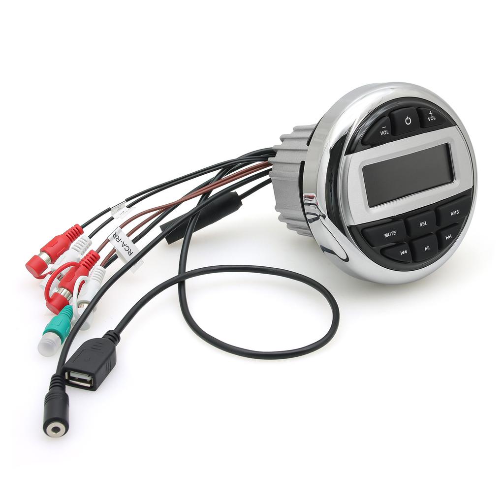 Bluetooth-compatible Marine Stereo Boat Radio Waterproof FM AM Digital Media Audio Player For Yacht Gauge ATV UTV Cart Motorcycl